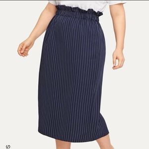 Paperbag Waist Pinstripe